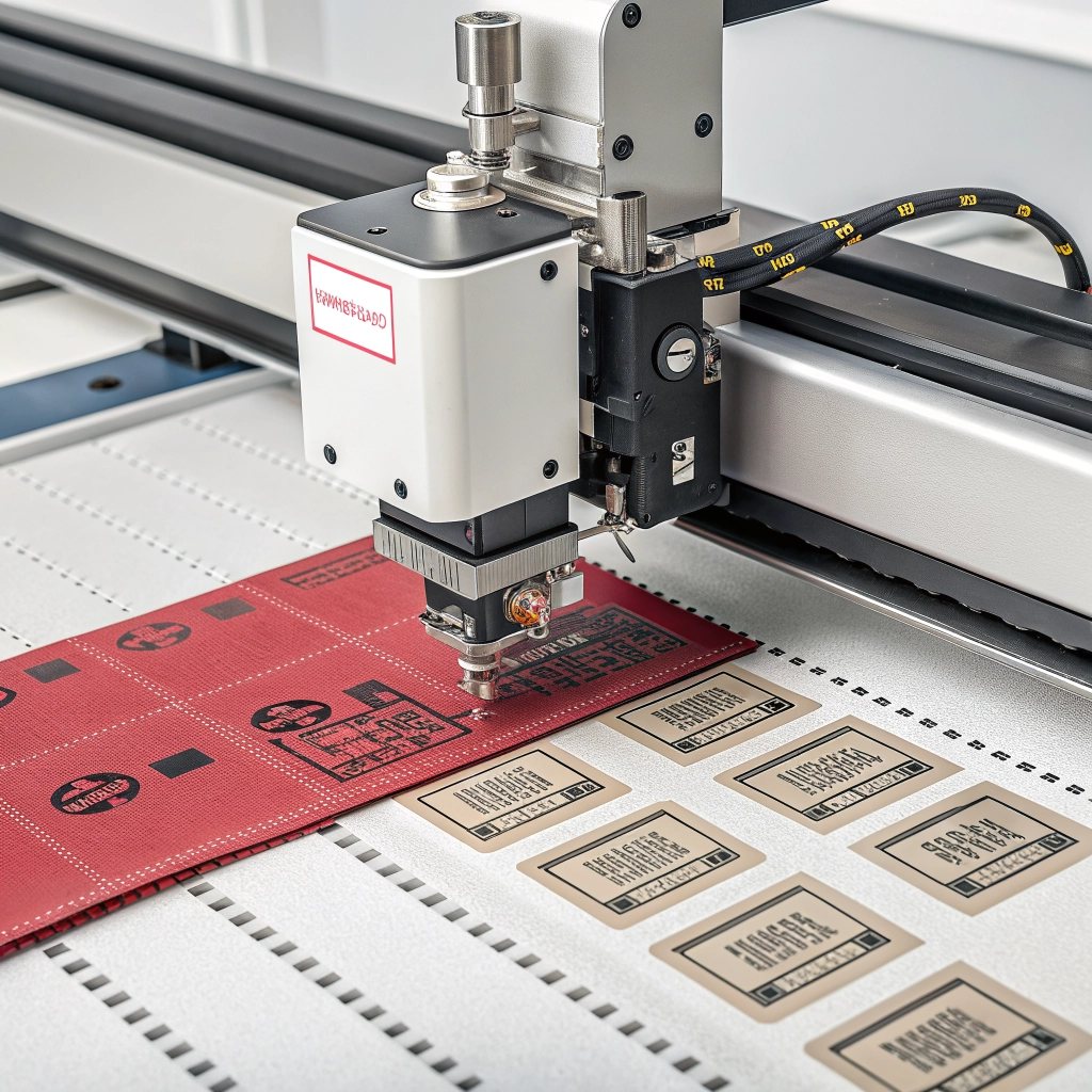 Precision laser cutting machine for fabric labels